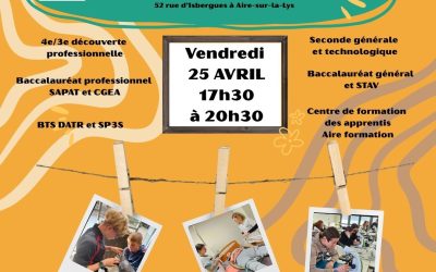 Soirée portes ouvertes le vendredi 25 avril.